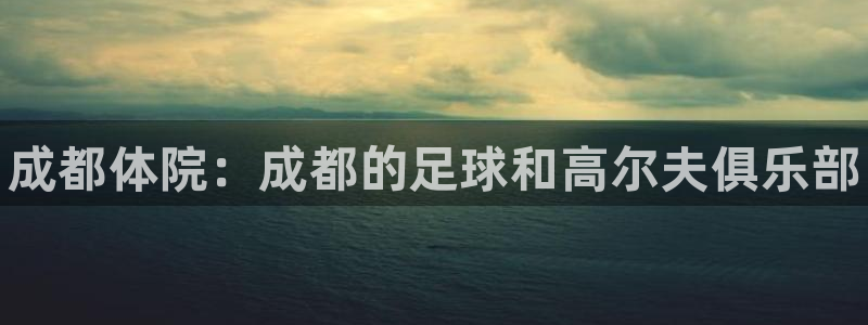 注册MK体育官方正版app：成都体院：成都的足球和高